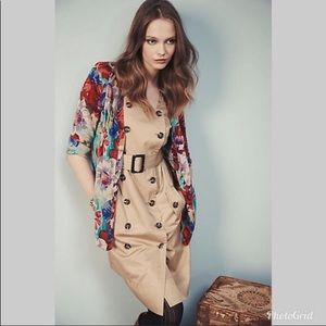 Anthropologie Moulinette Soeurs Tan Trench Dress